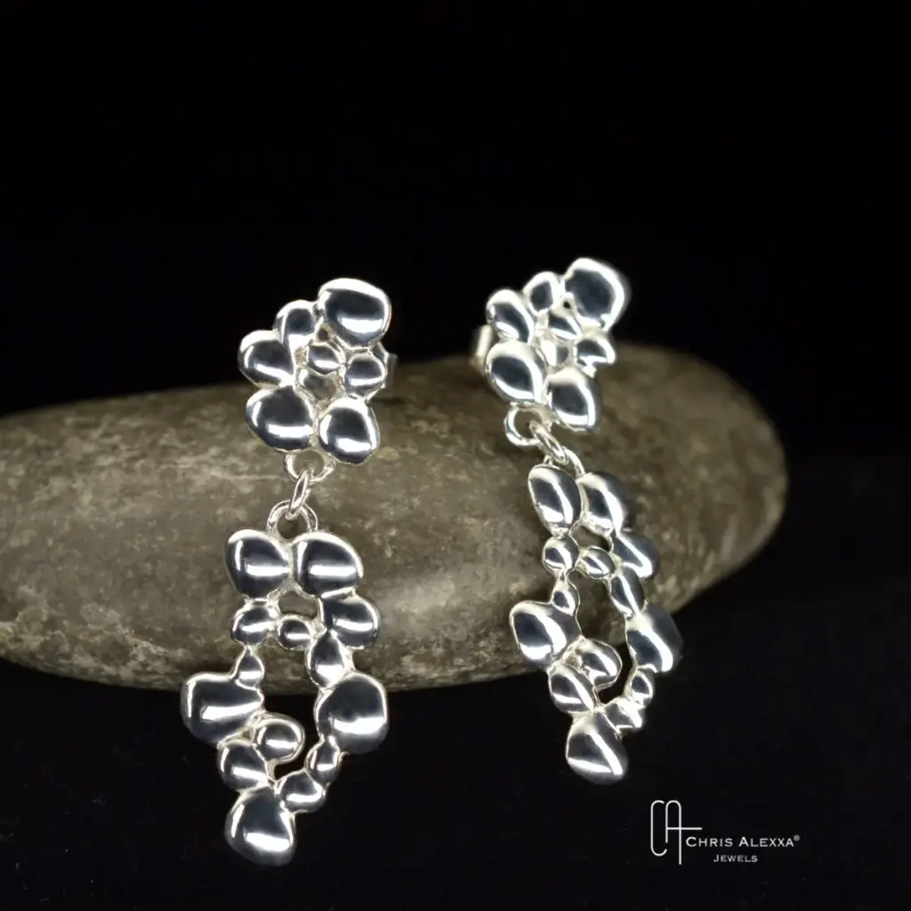 Boucles d'oreilles argent Dahli mobiles
