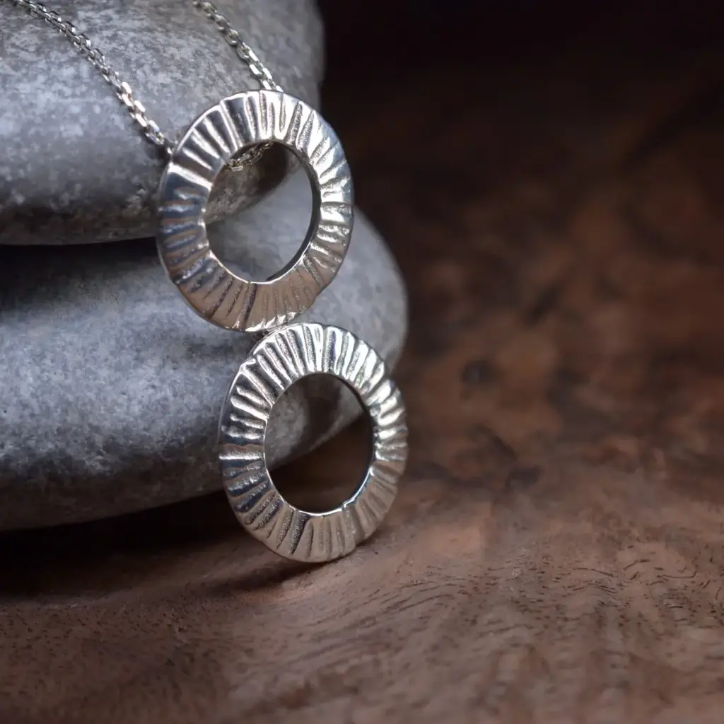 Pendentif Meteorite double