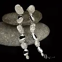 Boucles d'oreilles argent Pollen twin