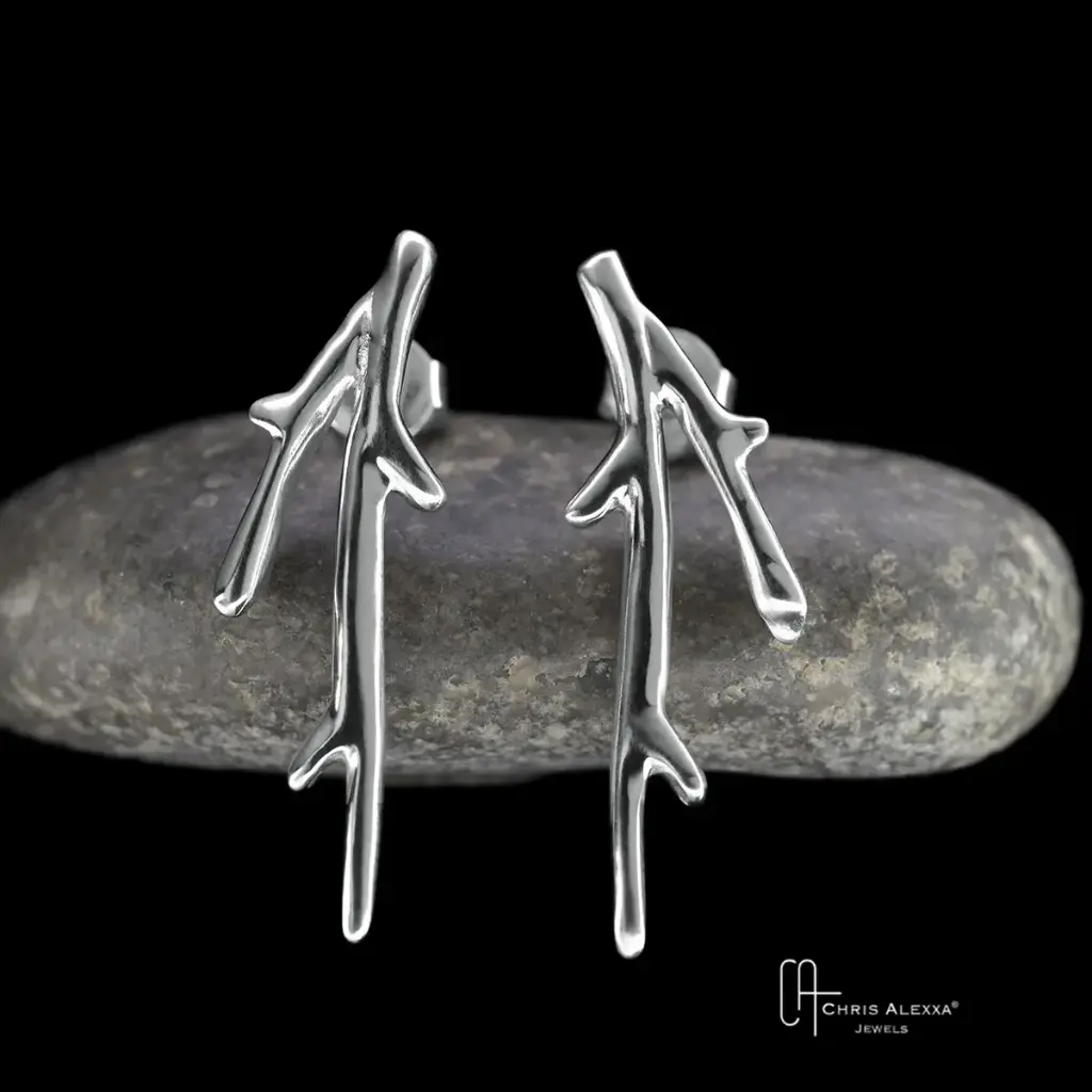 Boucles d'oreilles argent Ramus courtes