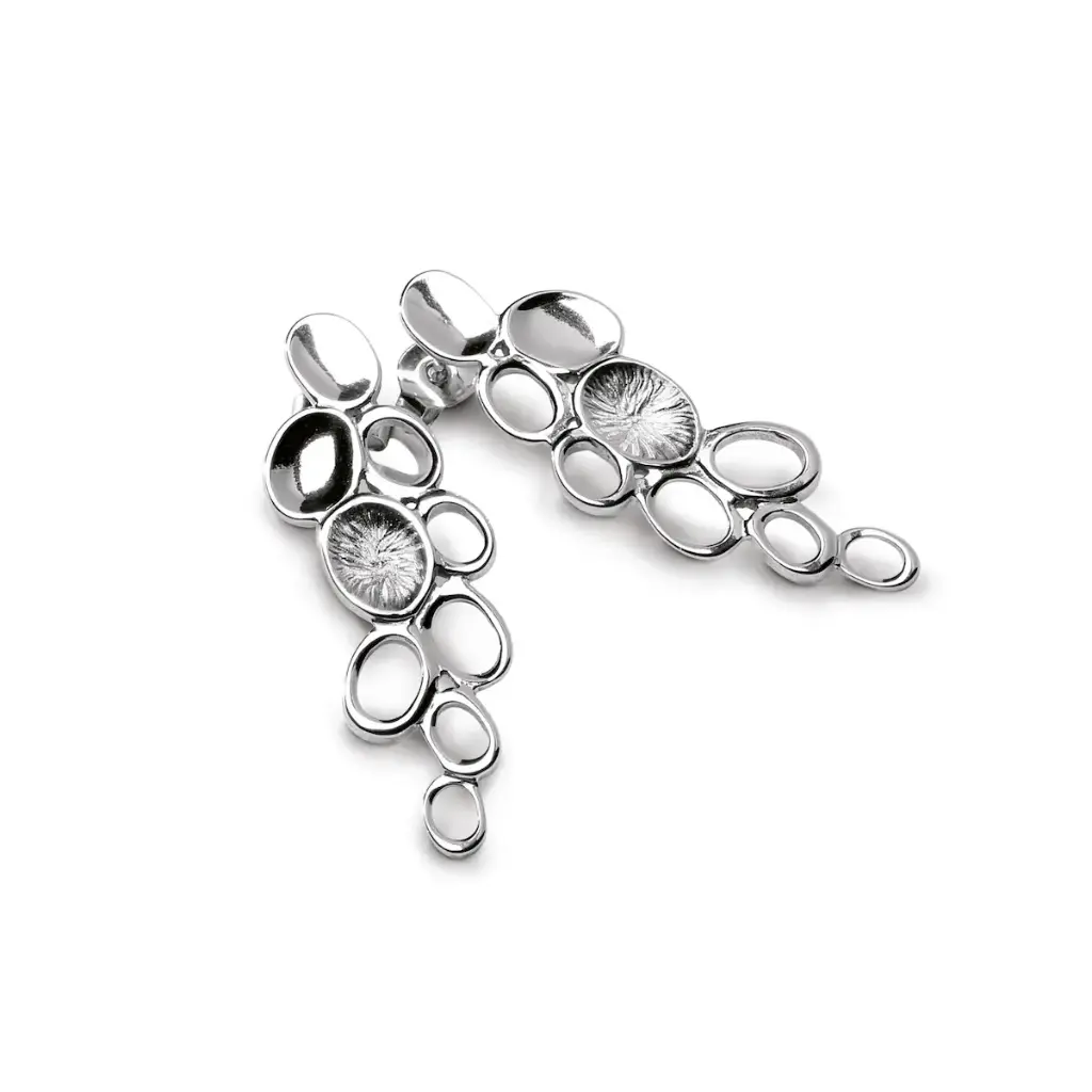 Boucles d'oreilles argent Wolffia grandes