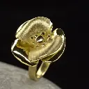 Bague or coquelicot