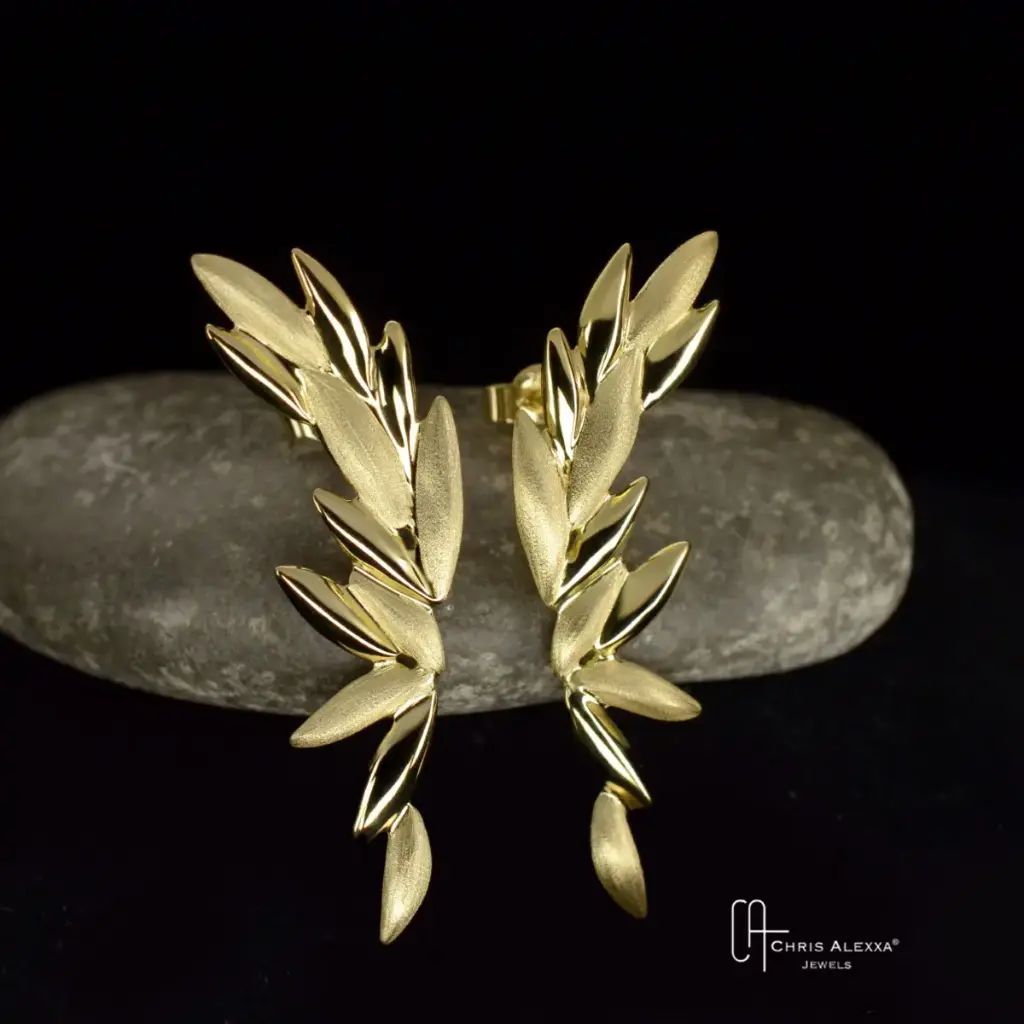 Boucles d'oreilles or Laurea