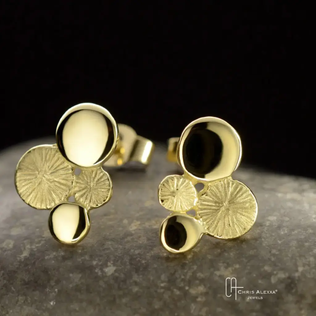 Boucles d'oreilles or Myos Pusilli