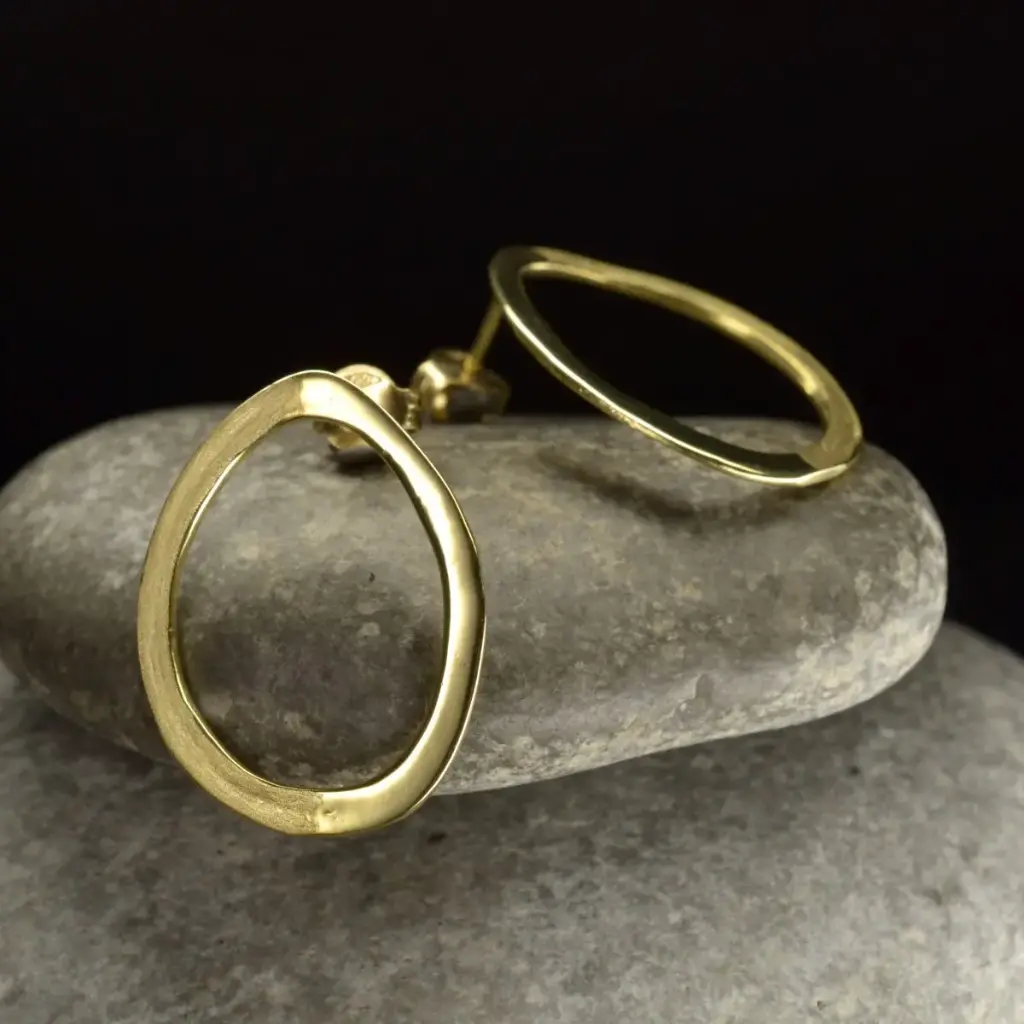 Boucles d'oreilles or Pax medium