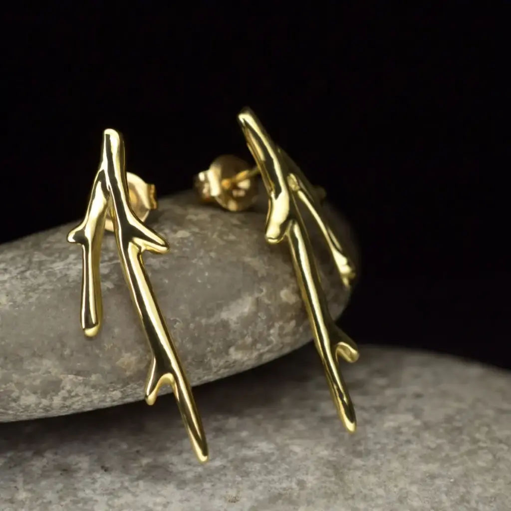 Boucles d'oreilles or Ramus courtes