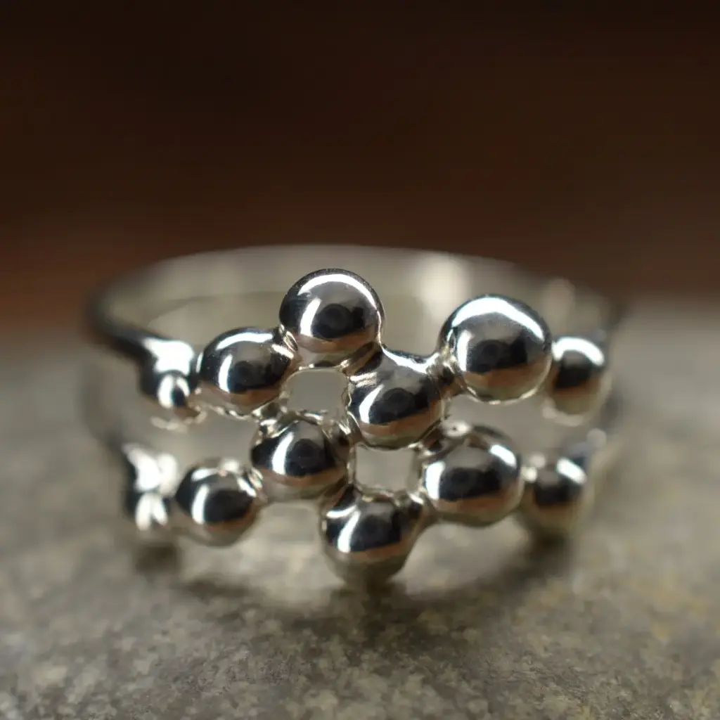 Bague argent Bubbles