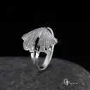 Bague argent Ginkgo petit modèle