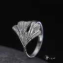 Bague argent Ginkgo petit modèle
