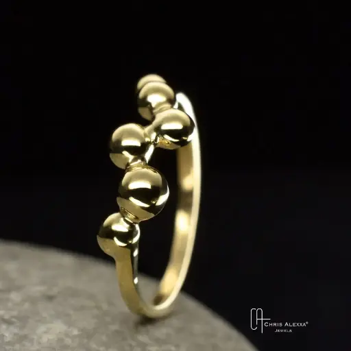 [BU12.1G] Bague Bubbles or