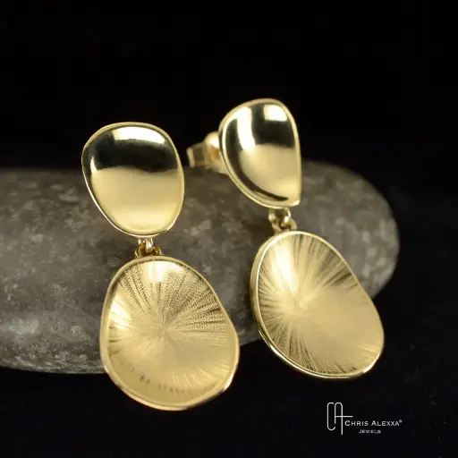 [CO 14.2G] Boucles d'oreilles Corolle mobile doubles