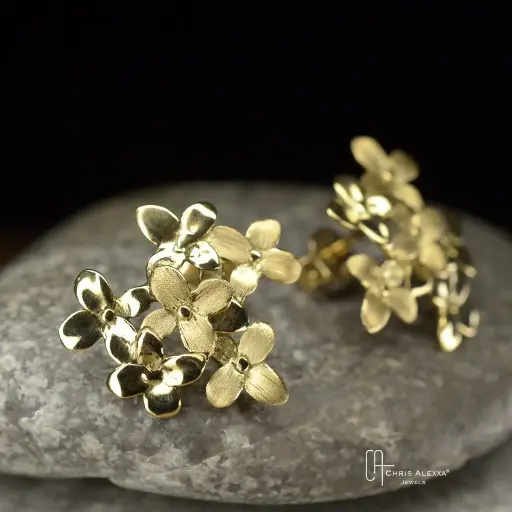 [HI14.1G] Boucles d'oreilles or Hisakura