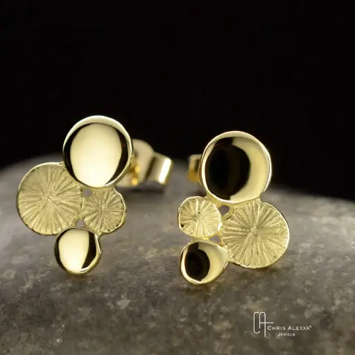 [PUMY14.1G] Boucles d'oreilles or Myos Pusilli