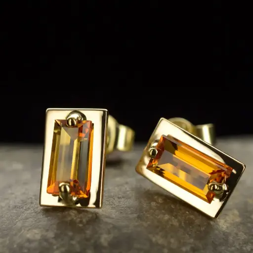 Boucles d'oreilles or rainbow macro