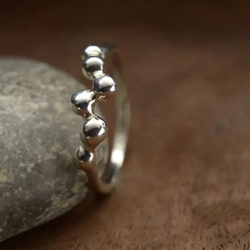 [BU12.1] Bague argent Bubbles petit modèle