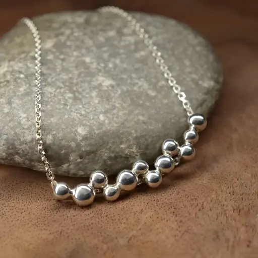 [BU13.1] Pendentif Bubbles argent