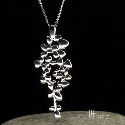 [DA13.1] Pendentif argent Dahli