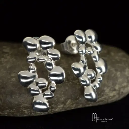 [DA14.1] Boucles d'oreilles argent Dahli courtes