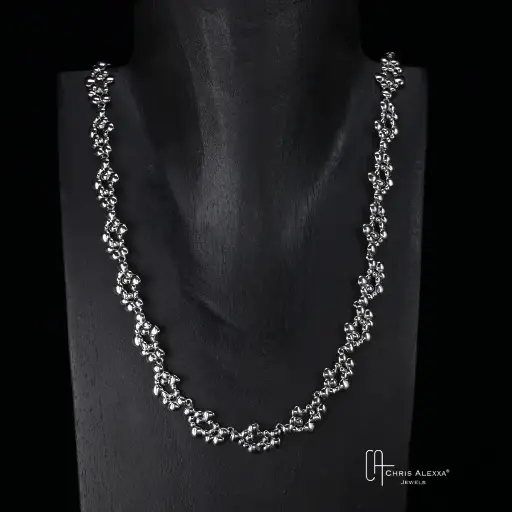 [DA15.1] Collier argent Dahli