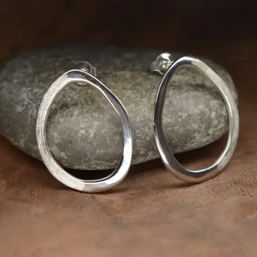 [PA14.2] Boucles d'oreilles argent Pax medium