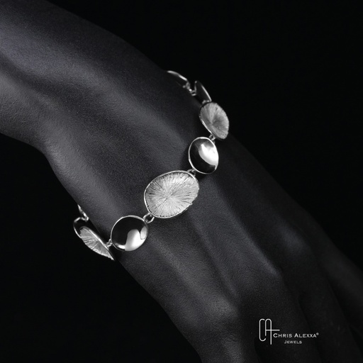 [PN11.4] Bracelet argent Pollen twin