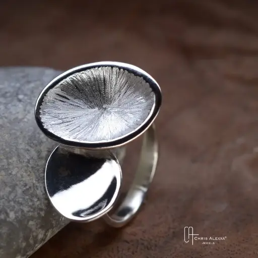 [PN12.4] Bague argent Pollen twin