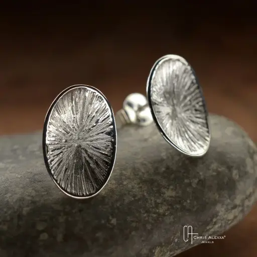 [PN14.6] Boucles d'oreilles argent Pollen six