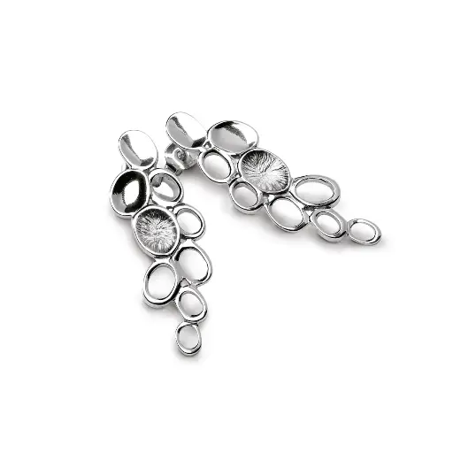 [WO14.1] Boucles d'oreilles argent Wolffia grandes