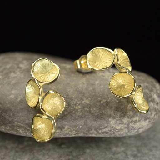 [PN14.1G] Boucles d'oreilles or Pollen