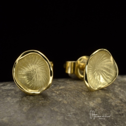 [PN14.2 GD] Boucles d'oreilles or Pollen Pusilli